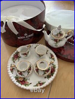 Royal Albert Old Country Roses Le Petit 9-Piece Tea Set, Brand new. Vintage