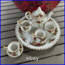 Royal Albert Old Country Roses Le Petite Miniature 9 piece Tea Set New in Box