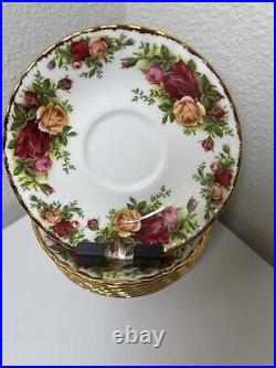 Royal Albert Old Country Roses Lot Of 7 Tea Saucers Vintage 1962 Send Your Offer