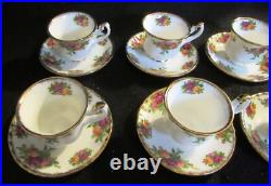 Royal Albert Old Country Roses Lot Of Miniature Cups & Saucer Creamer Sugar Bowl