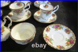 Royal Albert Old Country Roses Lot Of Miniature Cups & Saucer Creamer Sugar Bowl