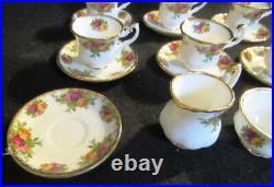Royal Albert Old Country Roses Lot Of Miniature Cups & Saucer Creamer Sugar Bowl