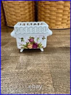 Royal Albert Old Country Roses Lot (Sugar, Creamer, Tray, Packet Holder) New