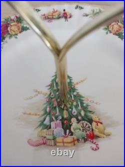 Royal Albert Old Country Roses Magic Xmas Tidbit One Tier Serving Tray Platter