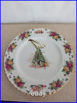 Royal Albert Old Country Roses Magic Xmas Tidbit One Tier Serving Tray Platter