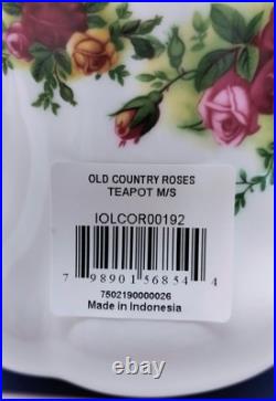 Royal Albert Old Country Roses Medium Teapot 1st Quality Excellent Cond