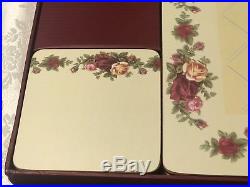 Royal Albert Old Country Roses Melamine/cork back 8 placemat with 8 coaster