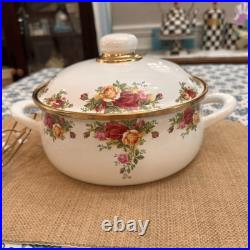 Royal Albert Old Country Roses Metal Covered Dish Casserole Cookware Germany Royal Albert Old Country Roses Metal Covered Dish Casserole Cookware Germany