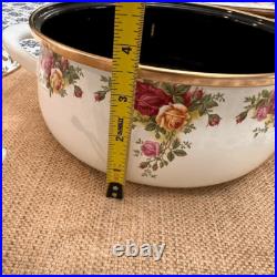 Royal Albert Old Country Roses Metal Covered Dish Casserole Cookware Germany Royal Albert Old Country Roses Metal Covered Dish Casserole Cookware Germany