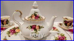 Royal Albert Old Country Roses Miniature Tea Set And Ornaments