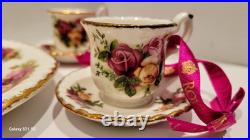 Royal Albert Old Country Roses Miniature Tea Set And Ornaments