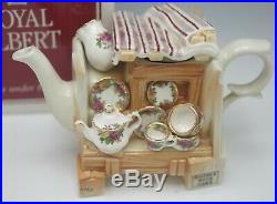 Royal Albert Old Country Roses Miniature Teapot Market Stall Show Wagon Cardew