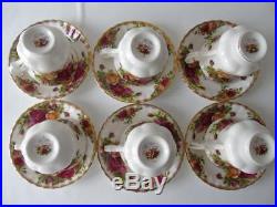 Royal Albert Old Country Roses Montrose Shape Fluted Coffee Service for Six