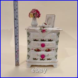 Royal Albert Old Country Roses Music Box Dresser Exc Condition Rare