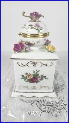Royal Albert Old Country Roses Musical Coffee Grinder Trinket Box NIB