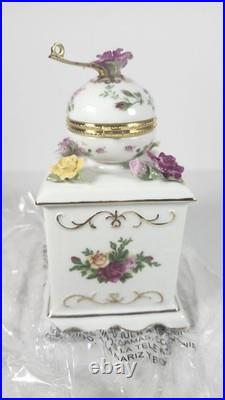 Royal Albert Old Country Roses Musical Coffee Grinder Trinket Box NIB