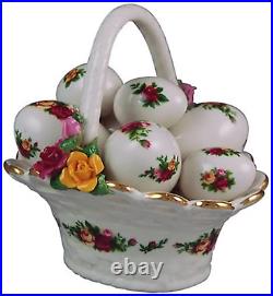 Royal Albert Old Country Roses Musical Easter Egg Basket NEW IN THE BOX