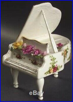 Royal Albert Old Country Roses Musical Piano RARE