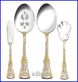 Royal Albert Old Country Roses OCR 65 Piece Stainless Service/12 Gold Accent NEW