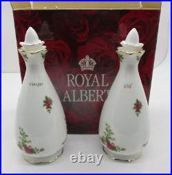 Royal Albert Old Country Roses Oil And Vinegar Cruet Set 7 MIB