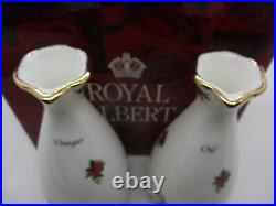 Royal Albert Old Country Roses Oil And Vinegar Cruet Set 7 MIB