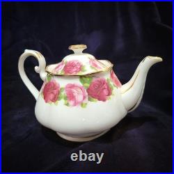 Royal Albert Old Country Roses Old English Rose 4 Piece Set Teapot + Creamer