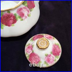 Royal Albert Old Country Roses Old English Rose 4 Piece Set Teapot + Creamer