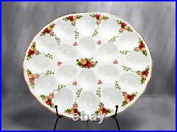 Royal Albert Old Country Roses Oval Deviled Egg Dish 13x 11- 18 Eggs