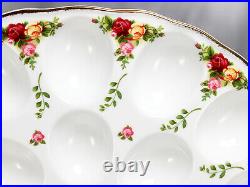 Royal Albert Old Country Roses Oval Deviled Egg Dish 13x 11- 18 Eggs