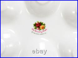 Royal Albert Old Country Roses Oval Deviled Egg Dish 13x 11- 18 Eggs