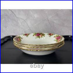 Royal Albert Old Country Roses Oval Vegetable Bowls Set of 3 Bone China Gold Rim