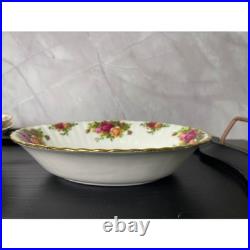 Royal Albert Old Country Roses Oval Vegetable Bowls Set of 3 Bone China Gold Rim