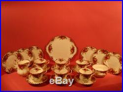 Royal Albert Old Country Roses Pattern, 21 Piece Tea Set, 1st Quality 1962-73