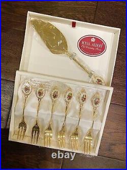 Royal Albert Old Country Roses Pattern Gold Plated Forks & Vintage Flatware. New