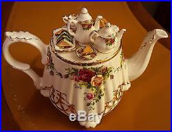 Royal Albert Old Country Roses Paul Cardew Large Victorian Table Teapot Rare