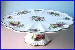 Royal Albert Old Country Roses Pedestal Cake Plate Stand 11.25 New in Box