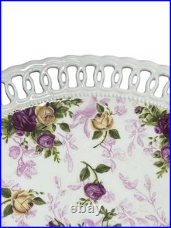 Royal Albert Old Country Roses Pierced Lace Chip Dip Replacement Plate Only