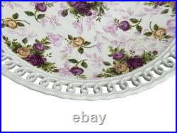 Royal Albert Old Country Roses Pierced Lace Chip Dip Replacement Plate Only