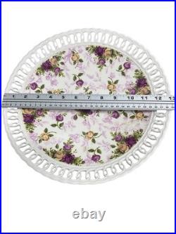 Royal Albert Old Country Roses Pierced Lace Chip Dip Replacement Plate Only