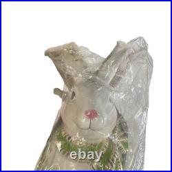 Royal Albert Old Country Roses Pink Gold Bow Bunny Rabbit Figurine 12 1/8 New