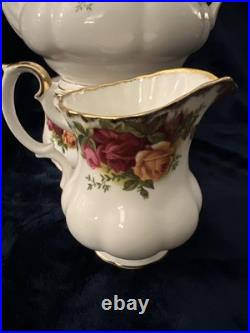 Royal Albert Old Country Roses Porcelain 4 Pc Teapot & Warmer Creamer & Sugar Royal Albert Old Country Roses Porcelain 4 Pc Teapot & Warmer Creamer & Sugar