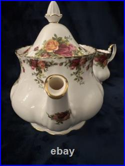 Royal Albert Old Country Roses Porcelain 4 Pc Teapot & Warmer Creamer & Sugar Royal Albert Old Country Roses Porcelain 4 Pc Teapot & Warmer Creamer & Sugar