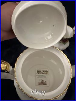 Royal Albert Old Country Roses Porcelain 4 Pc Teapot & Warmer Creamer & Sugar Royal Albert Old Country Roses Porcelain 4 Pc Teapot & Warmer Creamer & Sugar