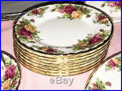 Royal Albert Old Country Roses Porcelain Bone China 1962 57 Pcs Dinner Set for 8