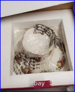 Royal Albert Old Country Roses Porcelain Dual Use Cake Plate Or Chip & Dip NIB