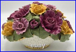 Royal Albert Old Country Roses Porcelain Flower Basket Bouquet Centerpiece Royal Albert Old Country Roses Porcelain Flower Basket Bouquet Centerpiece