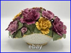 Royal Albert Old Country Roses Porcelain Flower Basket Bouquet Centerpiece Royal Albert Old Country Roses Porcelain Flower Basket Bouquet Centerpiece