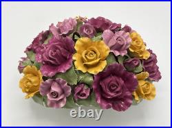 Royal Albert Old Country Roses Porcelain Flower Basket Bouquet Centerpiece Royal Albert Old Country Roses Porcelain Flower Basket Bouquet Centerpiece