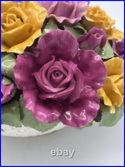 Royal Albert Old Country Roses Porcelain Flower Basket Bouquet Centerpiece Royal Albert Old Country Roses Porcelain Flower Basket Bouquet Centerpiece