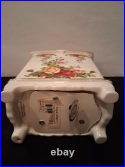 Royal Albert Old Country Roses Porcelain Music Box Dresser with Vase